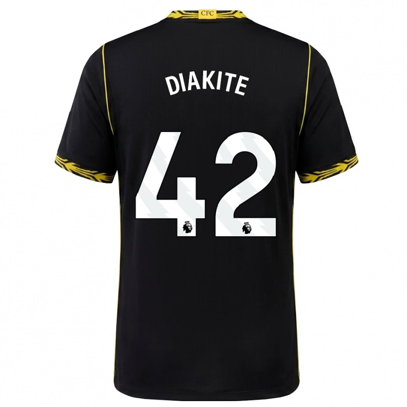 Danxen Kobiety Calvin Diakite #42 Czarny Żółty Wyjazdowa Koszulka 2026/27 Koszulki Klubowe