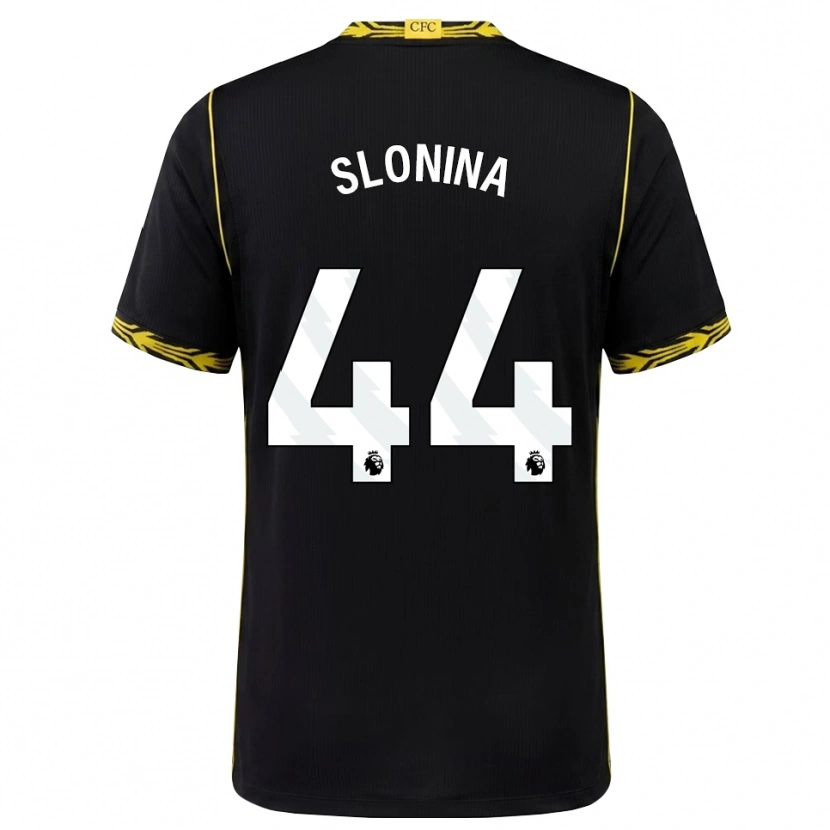 Danxen Kobiety Gabriel Slonina #44 Czarny Żółty Wyjazdowa Koszulka 2026/27 Koszulki Klubowe