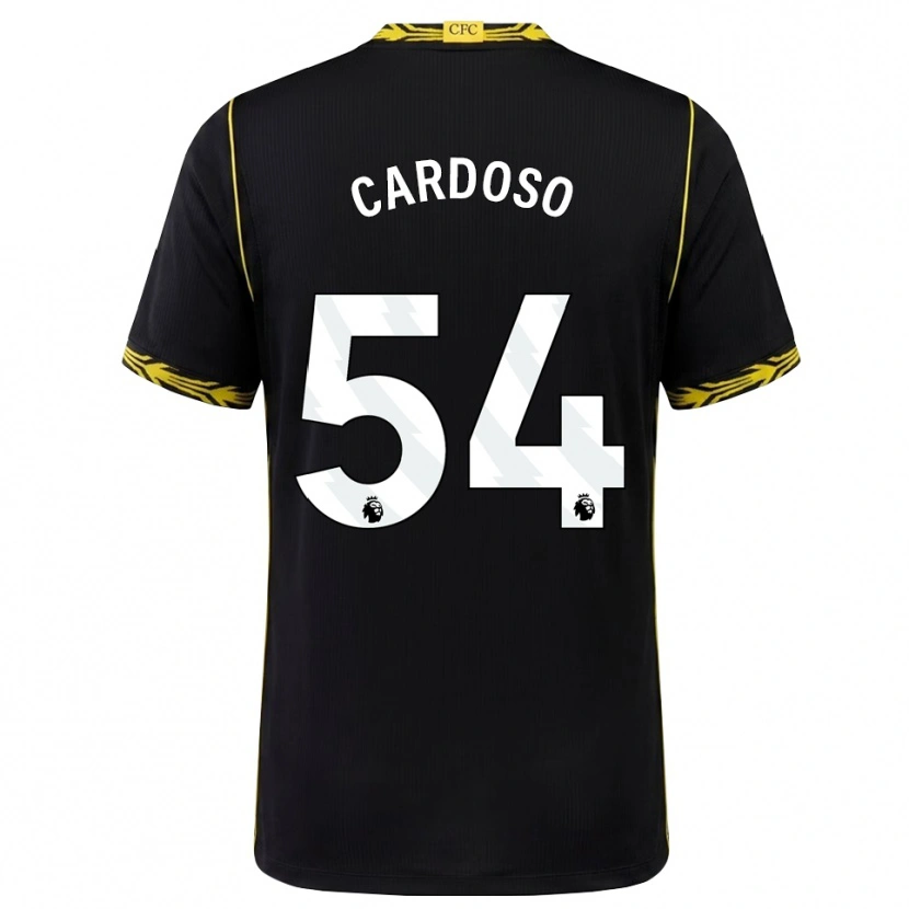 Danxen Kobiety Leo Cardoso #54 Czarny Żółty Wyjazdowa Koszulka 2026/27 Koszulki Klubowe