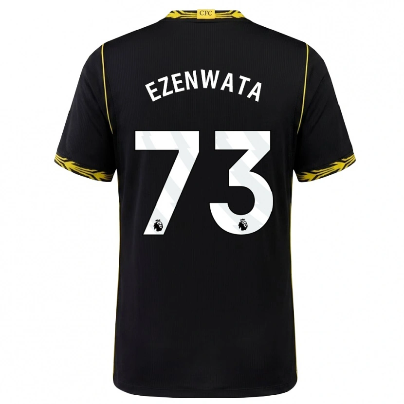 Danxen Kobiety Chizaram Ezenwata #73 Czarny Żółty Wyjazdowa Koszulka 2026/27 Koszulki Klubowe