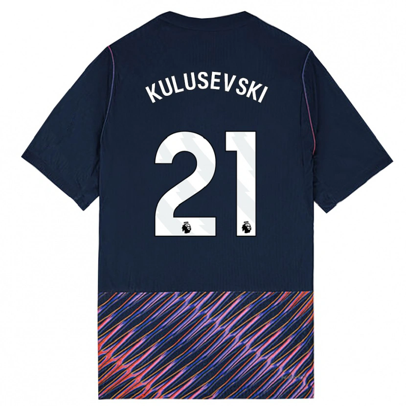 Danxen Kobiety Dejan Kulusevski #21 Królewski Niebieski Biały Wyjazdowa Koszulka 2026/27 Koszulki Klubowe