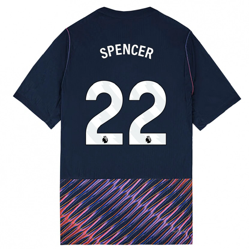 Danxen Kobiety Rebecca Spencer #22 Królewski Niebieski Biały Wyjazdowa Koszulka 2026/27 Koszulki Klubowe