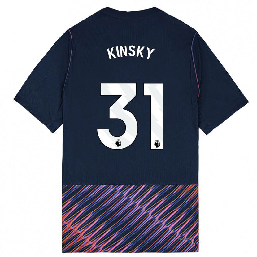 Danxen Kobiety Antonín Kinský #31 Królewski Niebieski Biały Wyjazdowa Koszulka 2026/27 Koszulki Klubowe