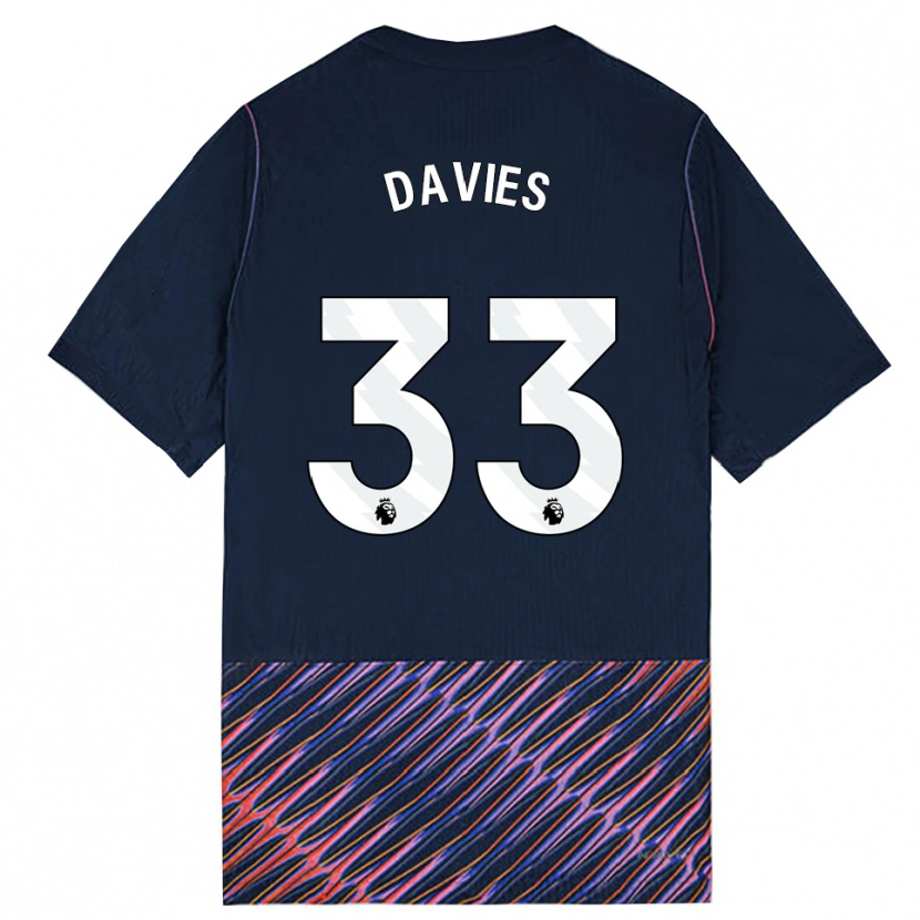 Danxen Kobiety Ben Davies #33 Królewski Niebieski Biały Wyjazdowa Koszulka 2026/27 Koszulki Klubowe