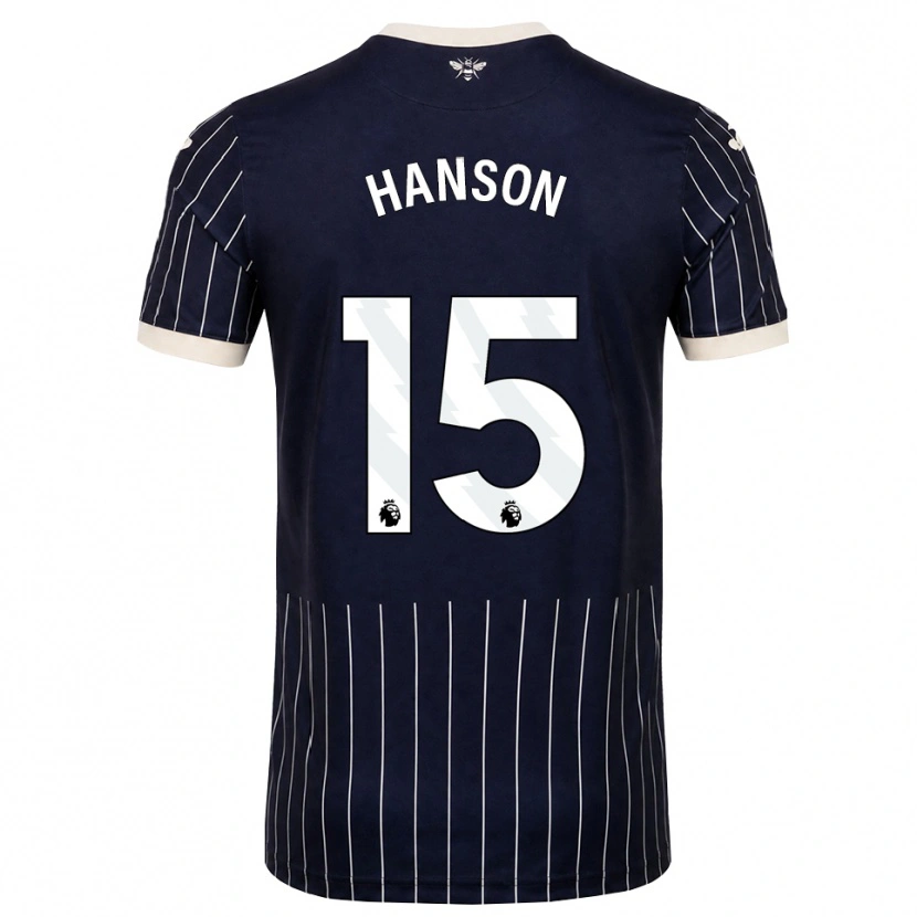 Danxen Kobiety Jacob Hanson #15 Czarny Biały Wyjazdowa Koszulka 2026/27 Koszulki Klubowe