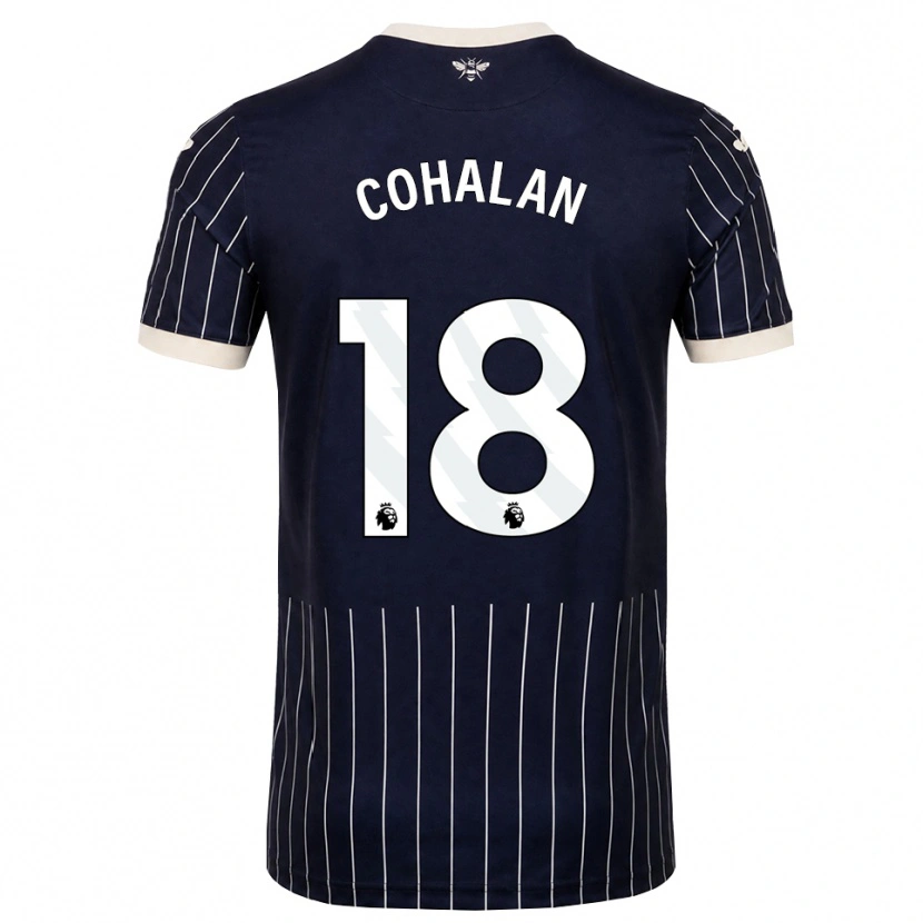 Danxen Kobiety Chris Cohalan #18 Czarny Biały Wyjazdowa Koszulka 2026/27 Koszulki Klubowe