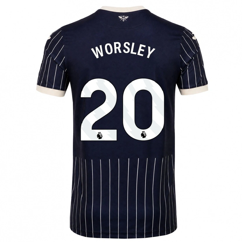 Danxen Kobiety Freya Worsley #20 Czarny Biały Wyjazdowa Koszulka 2026/27 Koszulki Klubowe