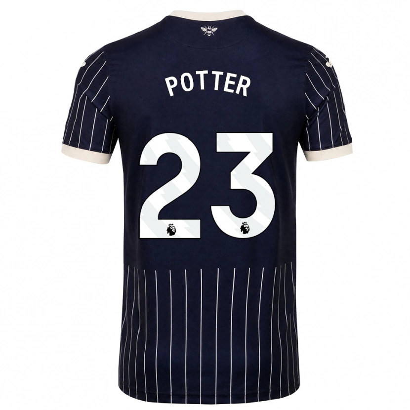 Danxen Kobiety Lucy Potter #23 Czarny Biały Wyjazdowa Koszulka 2026/27 Koszulki Klubowe
