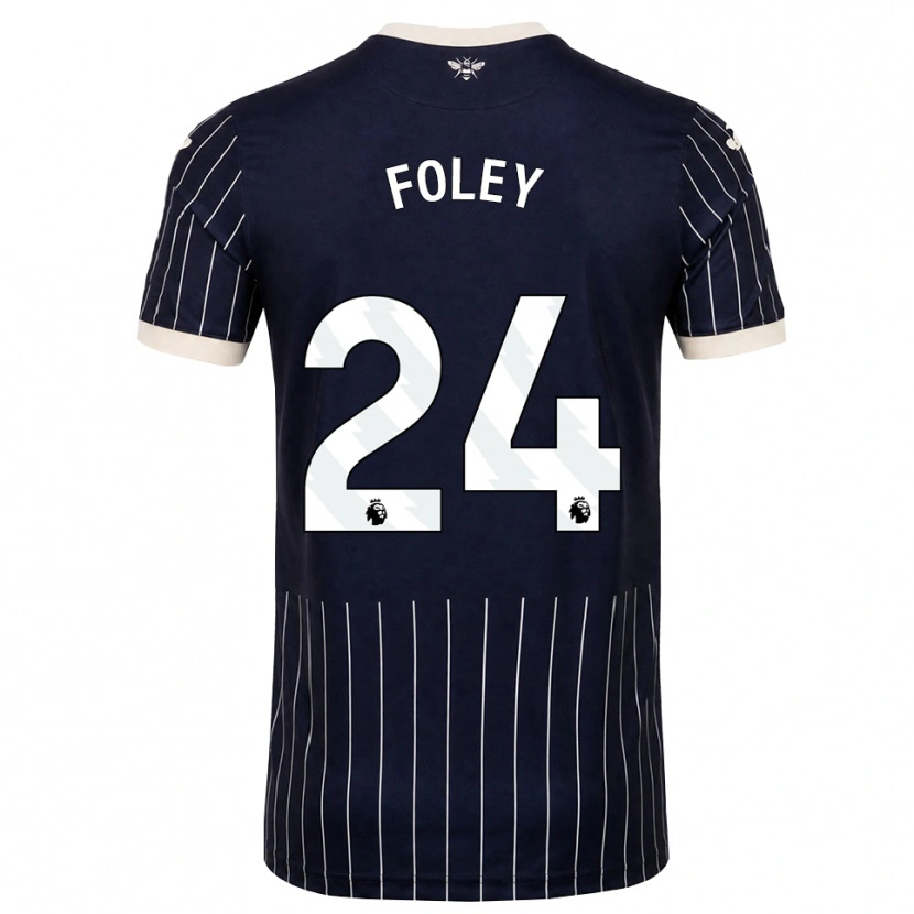 Danxen Kobiety Shania Foley #24 Czarny Biały Wyjazdowa Koszulka 2026/27 Koszulki Klubowe
