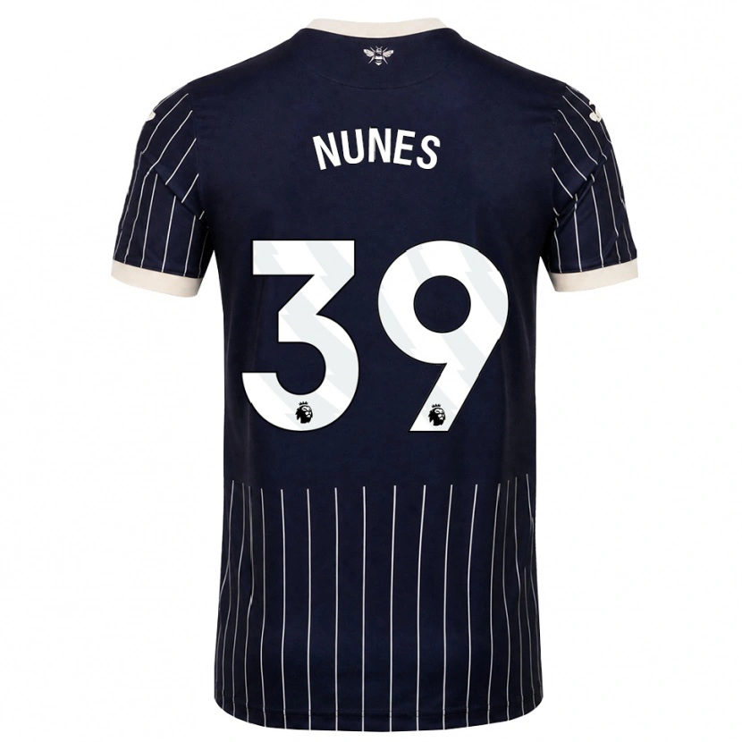 Danxen Kobiety Gustavo Nunes #39 Czarny Biały Wyjazdowa Koszulka 2026/27 Koszulki Klubowe
