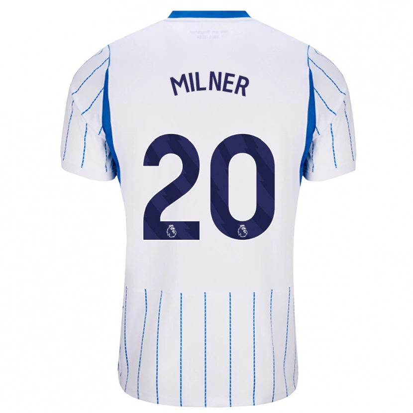 Danxen Kobiety James Milner #20 Niebieski Chaber Biały Wyjazdowa Koszulka 2026/27 Koszulki Klubowe