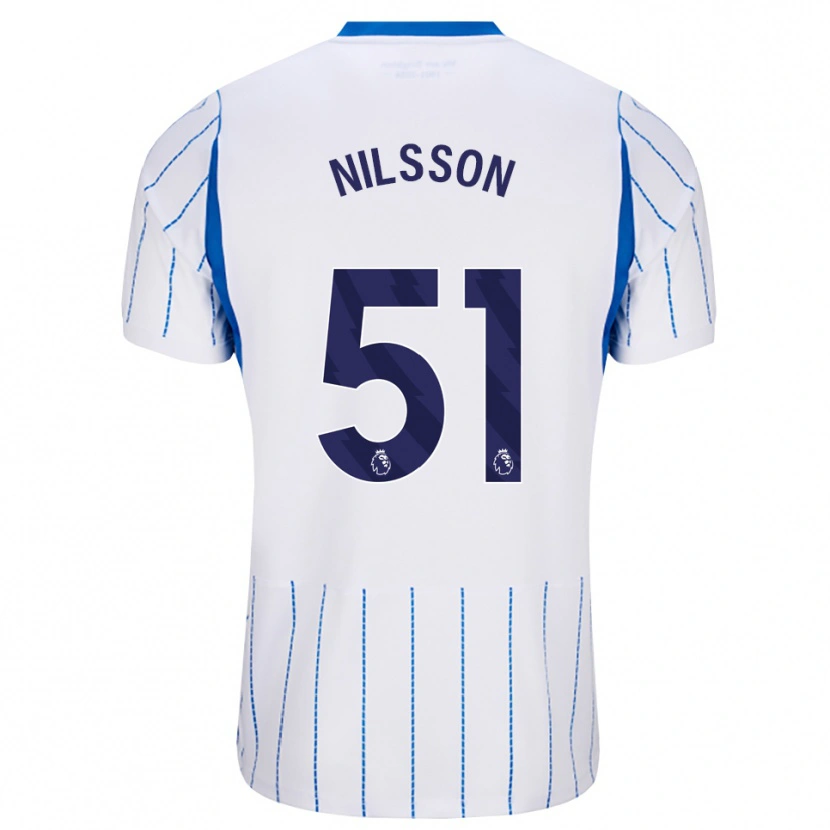 Danxen Kobiety Casper Nilsson #51 Niebieski Chaber Biały Wyjazdowa Koszulka 2026/27 Koszulki Klubowe