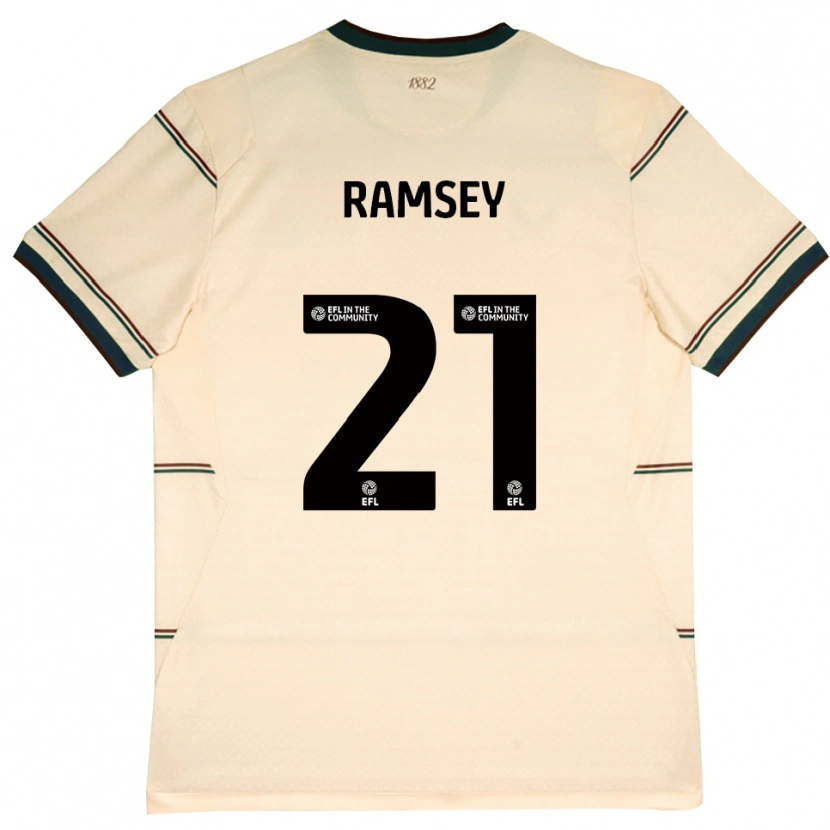 Danxen Kobiety Aaron Ramsey #21 Beżowy Bordowy Wyjazdowa Koszulka 2026/27 Koszulki Klubowe