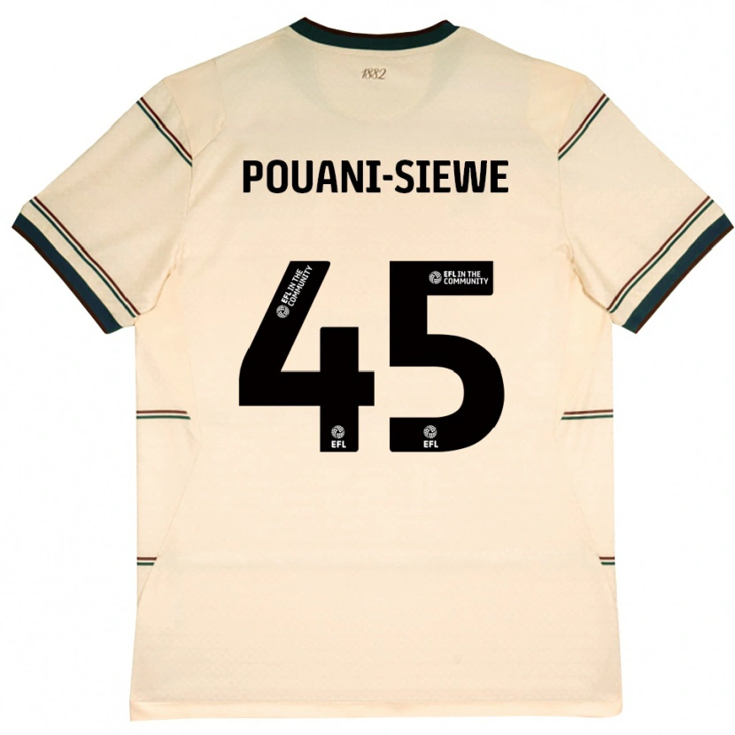 Danxen Kobiety Brandon Pouani #45 Beżowy Bordowy Wyjazdowa Koszulka 2026/27 Koszulki Klubowe