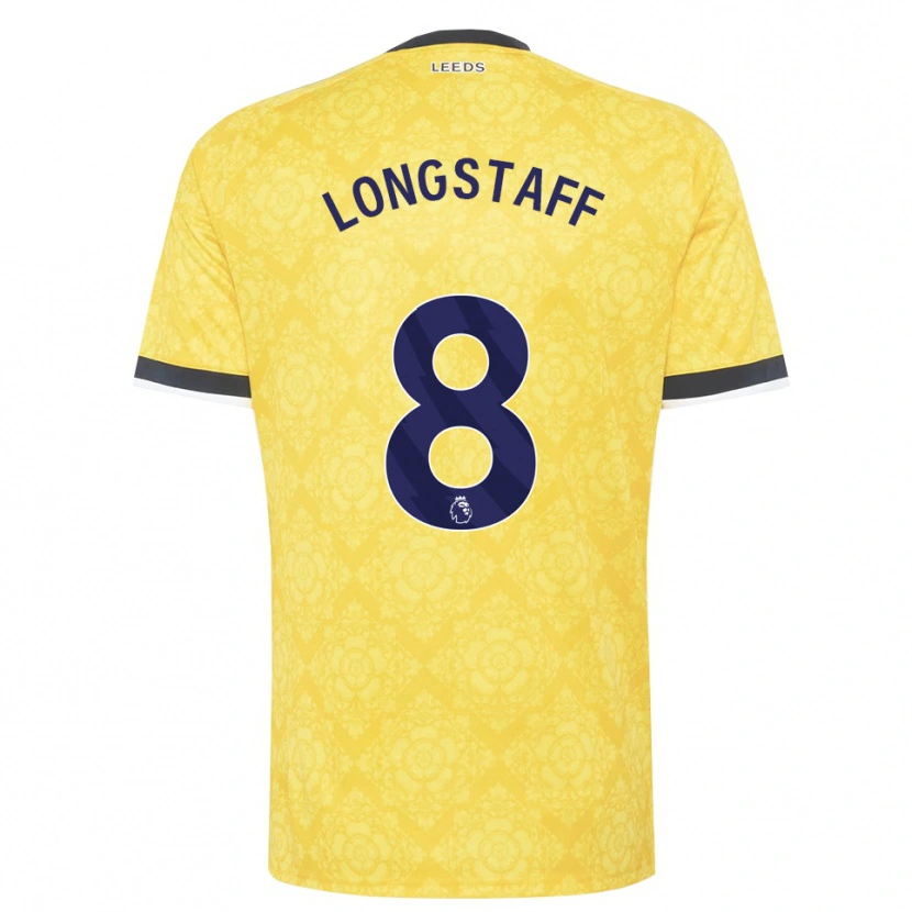 Danxen Kobiety Sean Longstaff #8 Żółty Biały Czarny Wyjazdowa Koszulka 2026/27 Koszulki Klubowe
