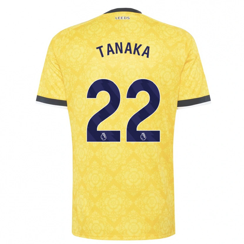 Danxen Kobiety Ao Tanaka #22 Żółty Biały Czarny Wyjazdowa Koszulka 2026/27 Koszulki Klubowe