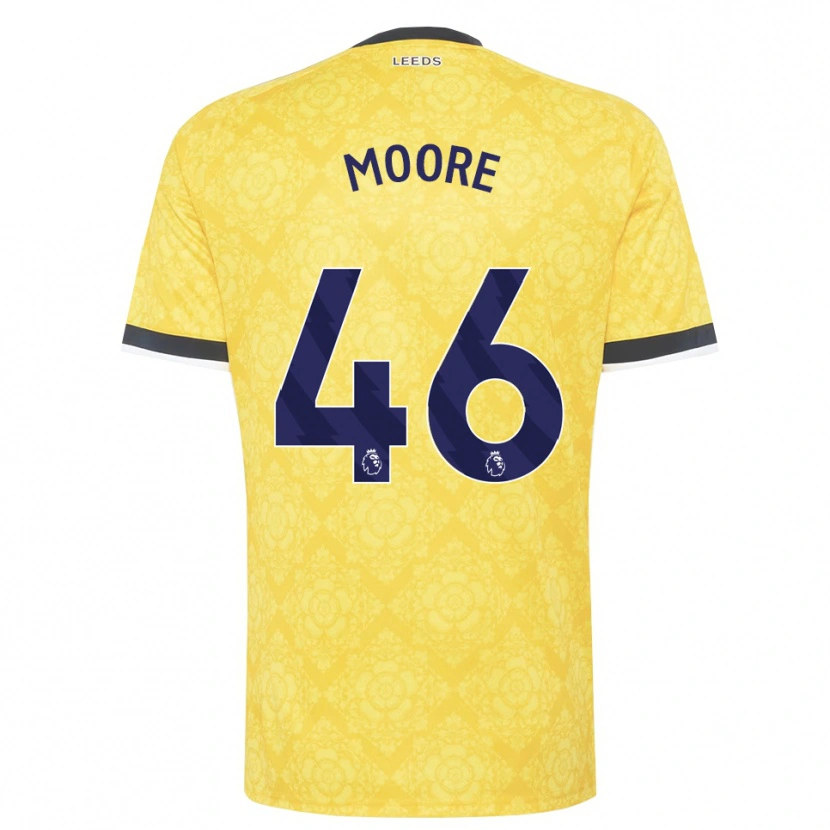 Danxen Kobiety Kris Moore #46 Żółty Biały Czarny Wyjazdowa Koszulka 2026/27 Koszulki Klubowe