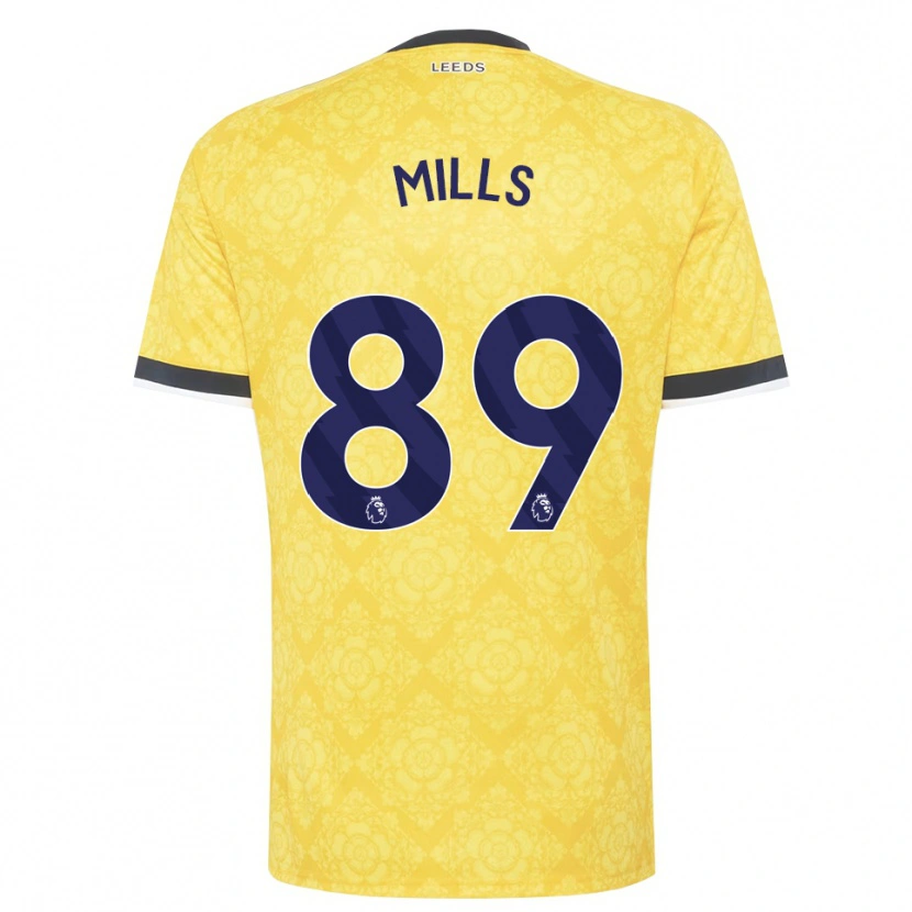 Danxen Kobiety Callum Mills #89 Żółty Biały Czarny Wyjazdowa Koszulka 2026/27 Koszulki Klubowe