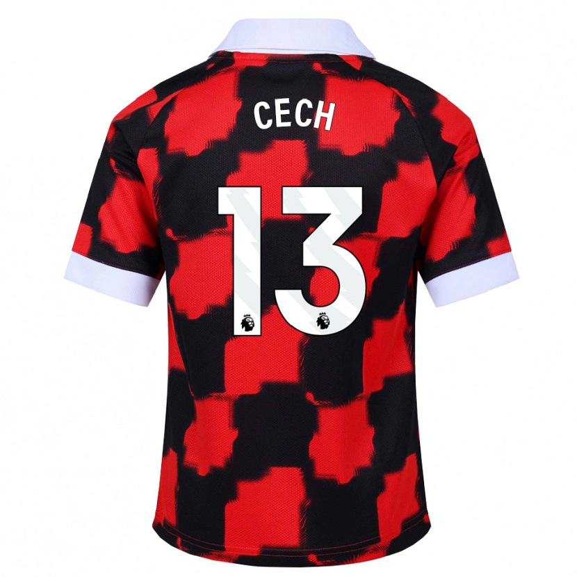 Danxen Kobiety Damian Cech #13 Czerwony Biały Czarny Wyjazdowa Koszulka 2026/27 Koszulki Klubowe