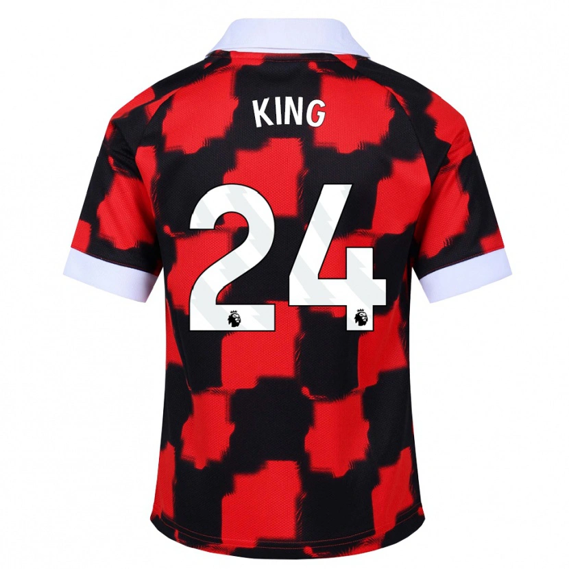 Danxen Kobiety Josh King #24 Czerwony Biały Czarny Wyjazdowa Koszulka 2026/27 Koszulki Klubowe