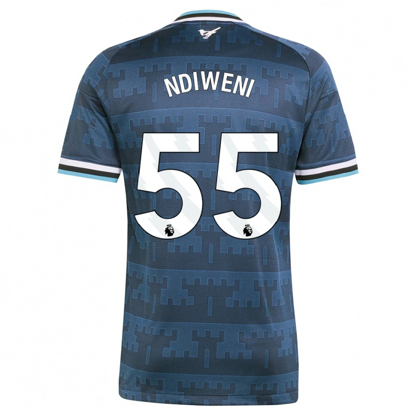 Danxen Kobiety Michael Ndiweni #55 Żółty Czarny Niebieski Wyjazdowa Koszulka 2026/27 Koszulki Klubowe