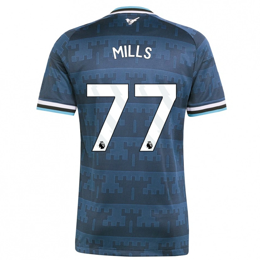Danxen Kobiety Michael Mills #77 Żółty Czarny Niebieski Wyjazdowa Koszulka 2026/27 Koszulki Klubowe