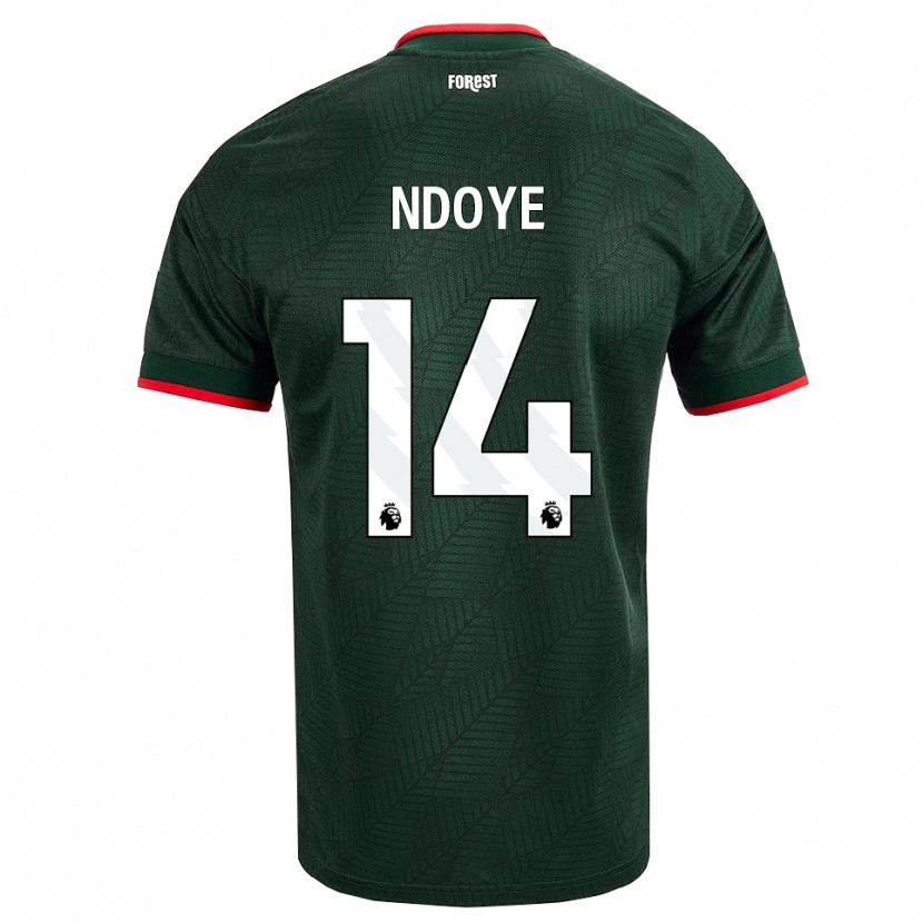 Danxen Kobiety Dan Ndoye #14 Ciemnozielony Czerwony Wyjazdowa Koszulka 2026/27 Koszulki Klubowe