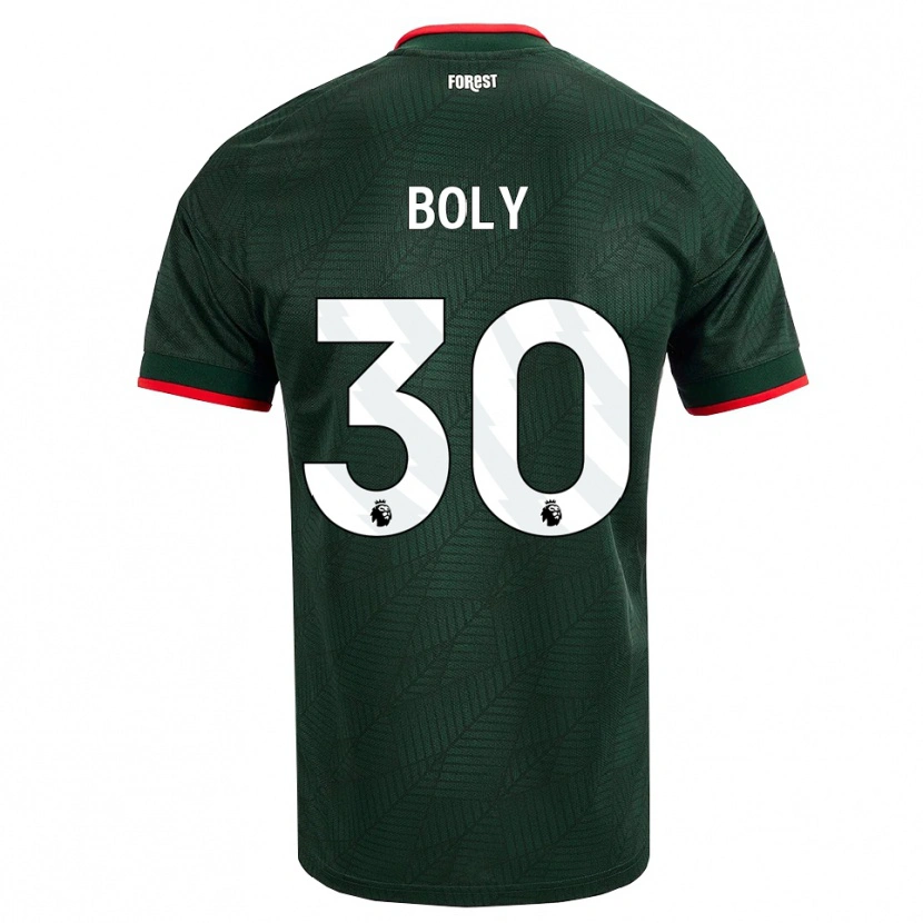 Danxen Kobiety Willy Boly #30 Ciemnozielony Czerwony Wyjazdowa Koszulka 2026/27 Koszulki Klubowe