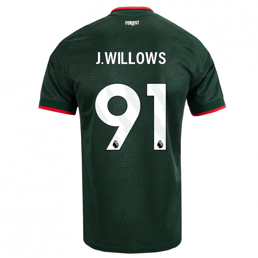 Danxen Kobiety Jordan Willows #91 Ciemnozielony Czerwony Wyjazdowa Koszulka 2026/27 Koszulki Klubowe