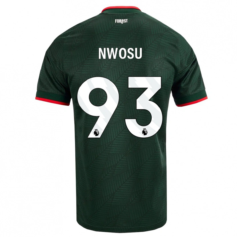 Danxen Kobiety Chinaza Nwosu #93 Ciemnozielony Czerwony Wyjazdowa Koszulka 2026/27 Koszulki Klubowe