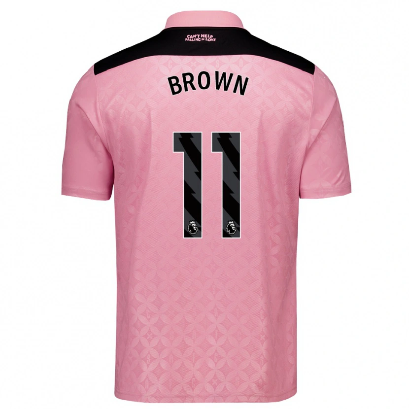 Danxen Kobiety Jessica Brown #11 Jasnoróżowy Czarny Wyjazdowa Koszulka 2026/27 Koszulki Klubowe
