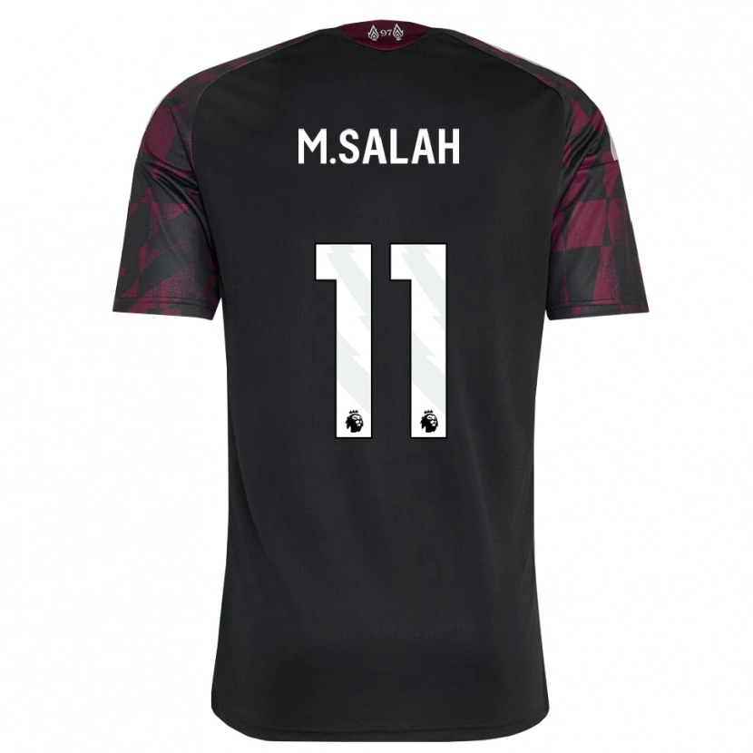 Danxen Kobiety Mohamed Salah #11 Czarny Biały Fioletowy Trzeci Komplet Koszulka 2026/27 Koszulki Klubowe