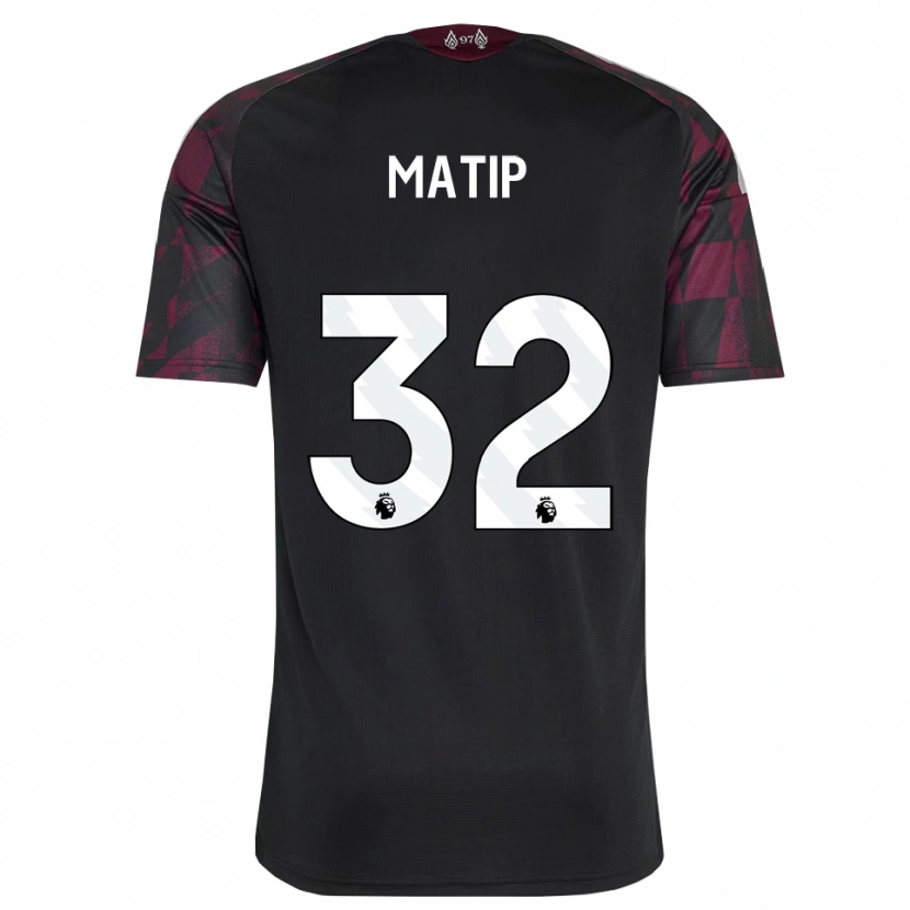 Danxen Kobiety Joel Matip #32 Czarny Biały Fioletowy Trzeci Komplet Koszulka 2026/27 Koszulki Klubowe