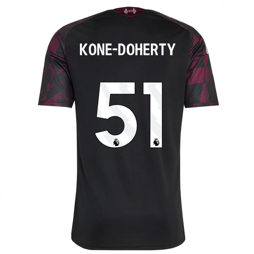 Danxen Kobiety Trent Kone-Doherty #51 Czarny Biały Fioletowy Trzeci Komplet Koszulka 2026/27 Koszulki Klubowe