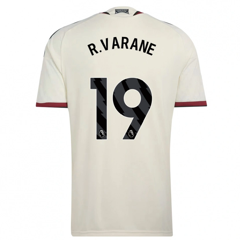 Danxen Kobiety Raphael Varane #19 Beżowy Czarny Czerwony Trzeci Komplet Koszulka 2026/27 Koszulki Klubowe