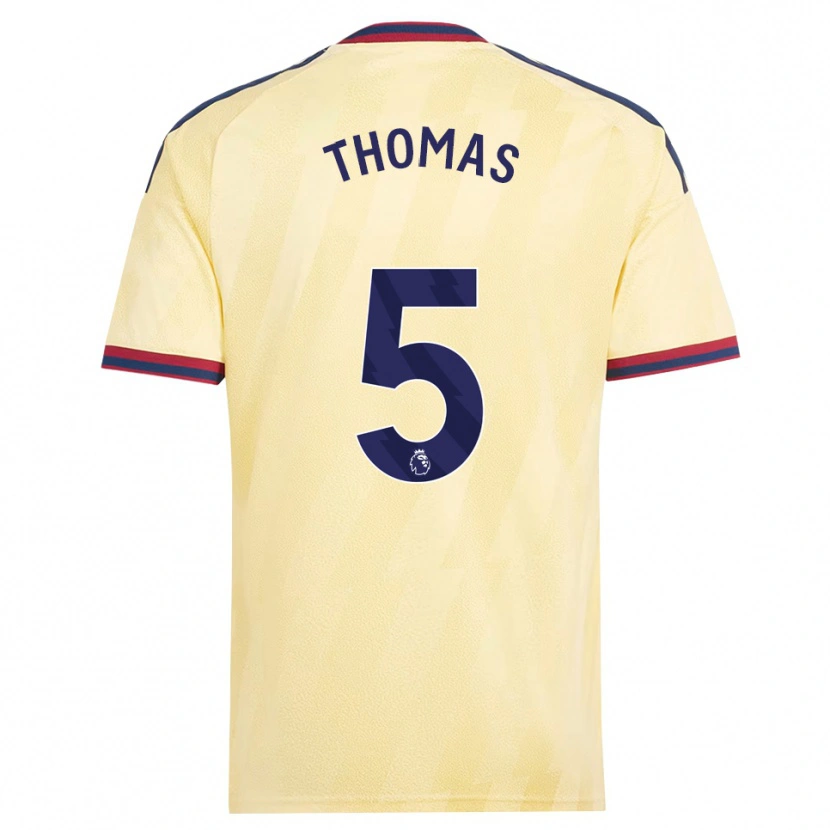 Danxen Kobiety Thomas Partey #5 Jasnożółty Północnoniebieski Trzeci Komplet Koszulka 2026/27 Koszulki Klubowe