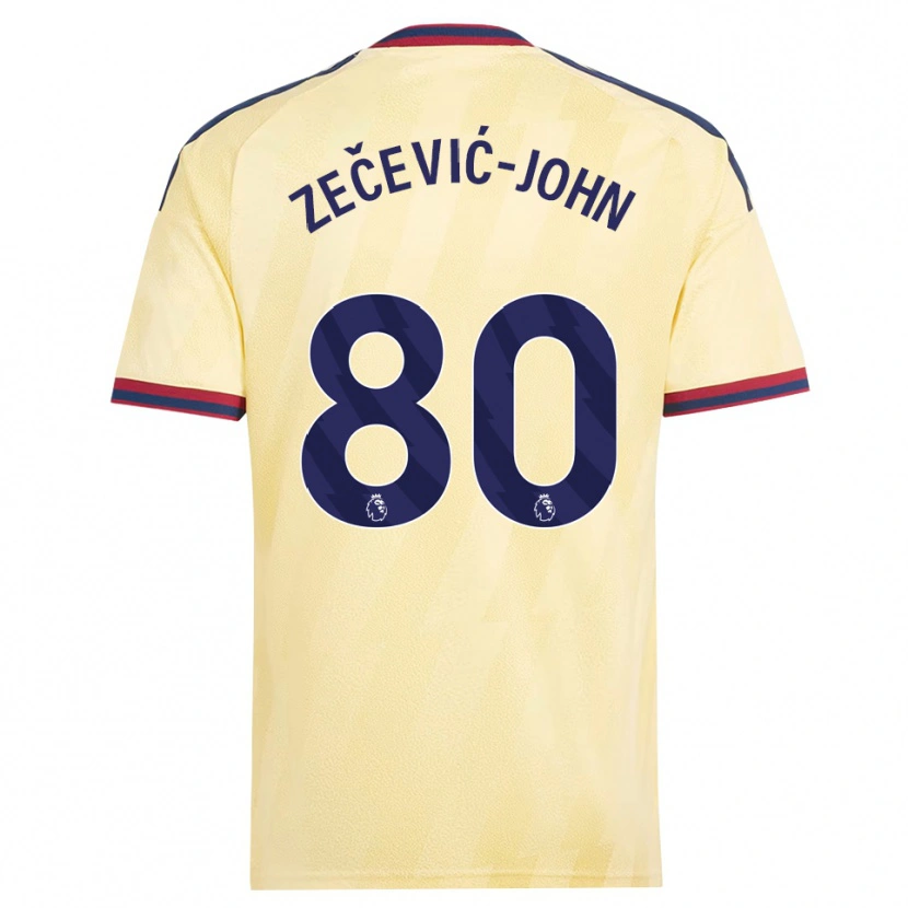 Danxen Kobiety Louis Zečević-John #80 Jasnożółty Północnoniebieski Trzeci Komplet Koszulka 2026/27 Koszulki Klubowe