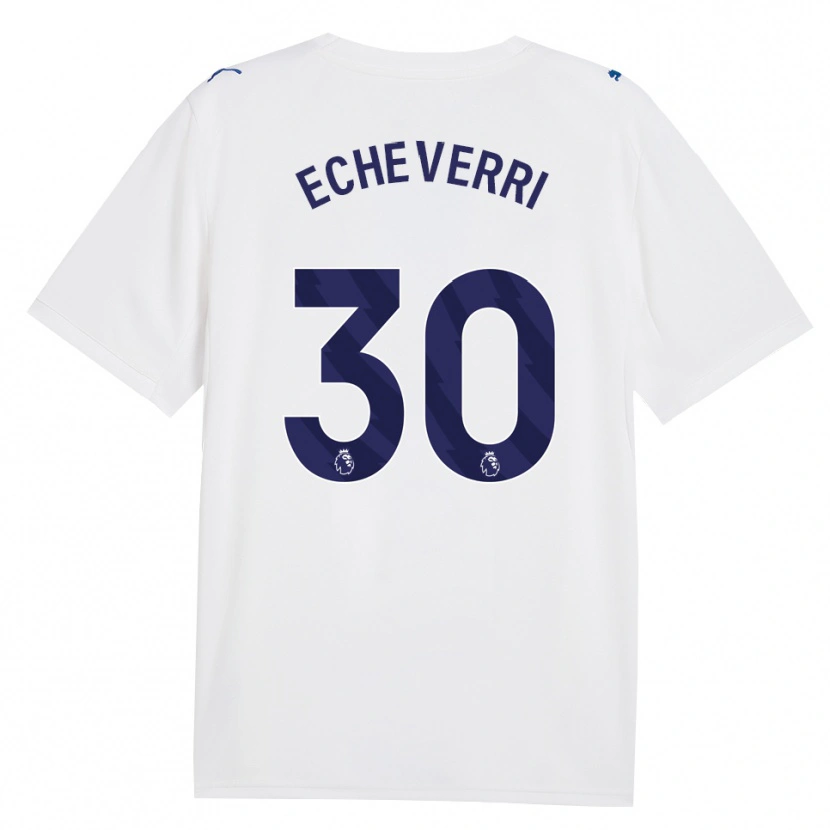 Danxen Kobiety Claudio Echeverri #30 Granatowy Biały Trzeci Komplet Koszulka 2026/27 Koszulki Klubowe