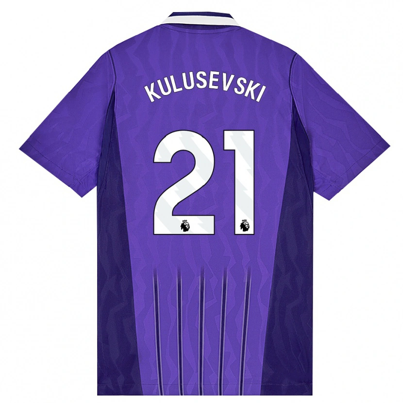 Danxen Kobiety Dejan Kulusevski #21 Fioletowy Biały Trzeci Komplet Koszulka 2026/27 Koszulki Klubowe