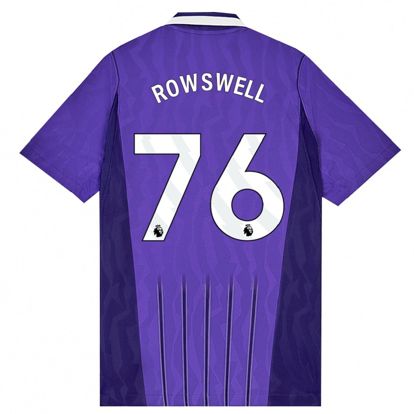 Danxen Kobiety James Rowswell #76 Fioletowy Biały Trzeci Komplet Koszulka 2026/27 Koszulki Klubowe