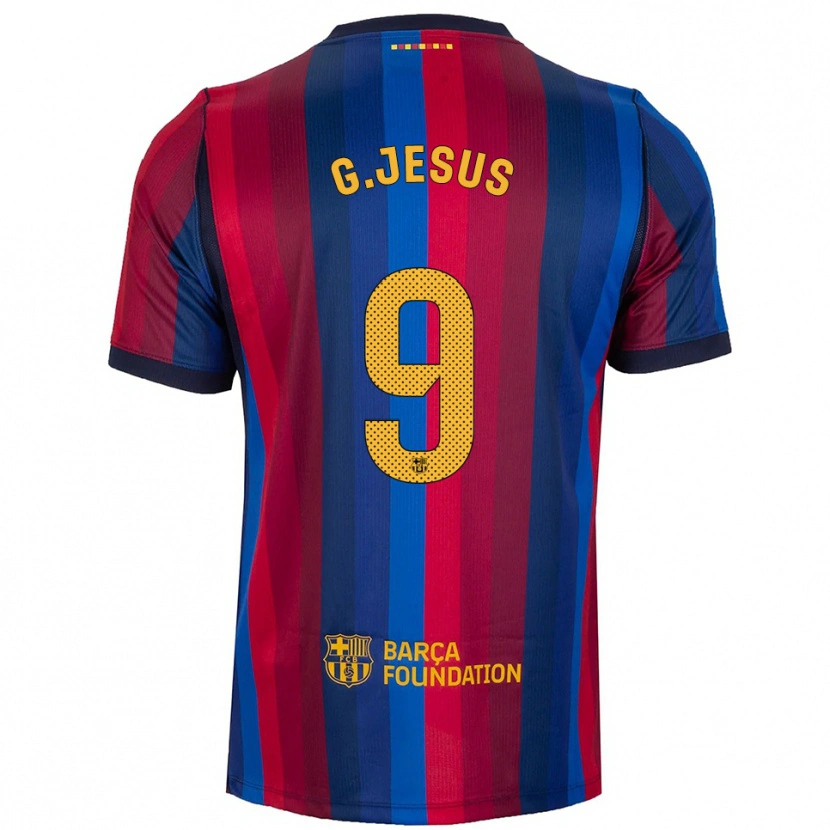 Danxen Dzieci Gabriel Jesus #9 Królewski Niebieski Czerwony Żółty Domowa Koszulka 2026/27 Koszulki Klubowe