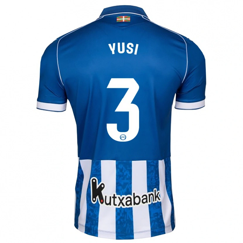 Danxen Dzieci Youssef Enríquez #3 Niebieski Biały Czarny Domowa Koszulka 2026/27 Koszulki Klubowe
