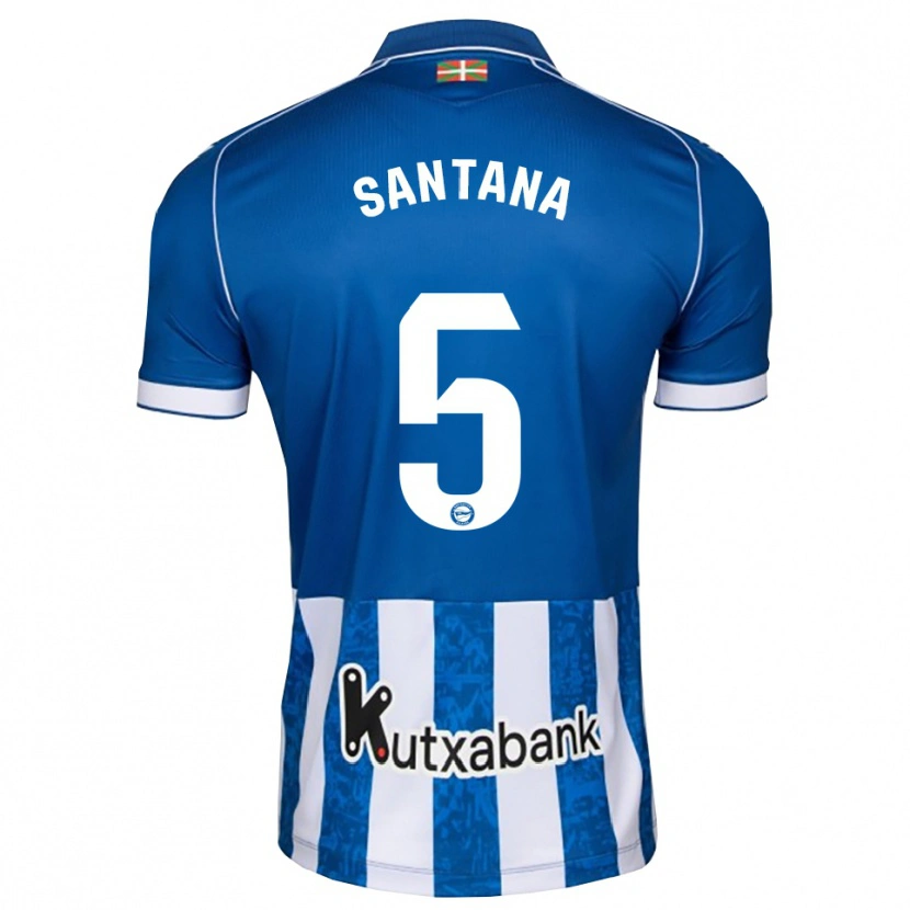 Danxen Dzieci Vanesa Santana #5 Niebieski Biały Czarny Domowa Koszulka 2026/27 Koszulki Klubowe