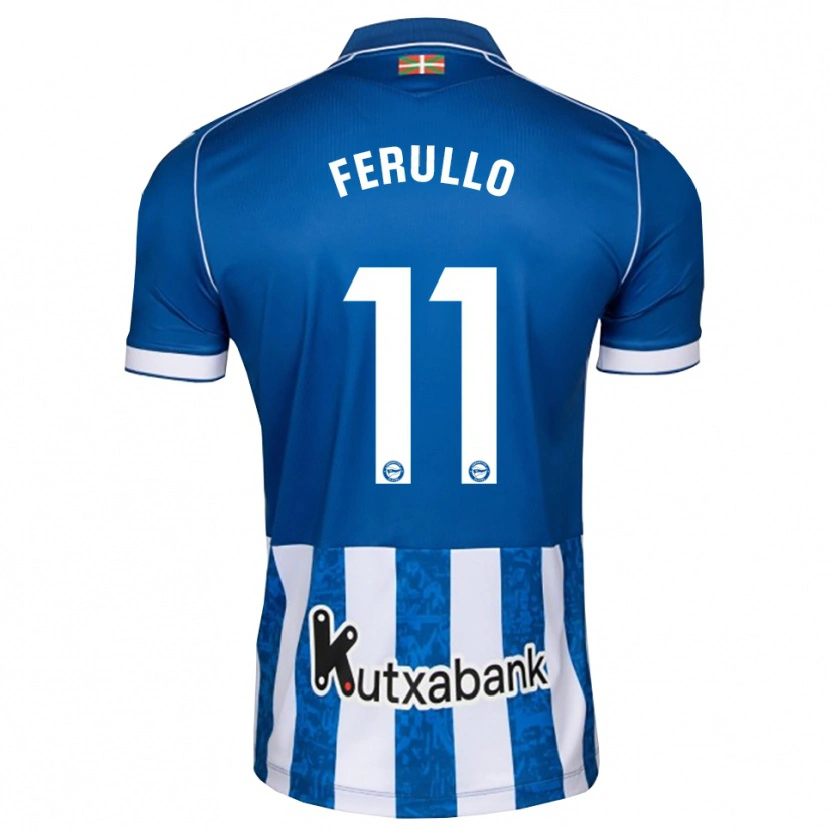 Danxen Dzieci Flavio Ferullo #11 Niebieski Biały Czarny Domowa Koszulka 2026/27 Koszulki Klubowe