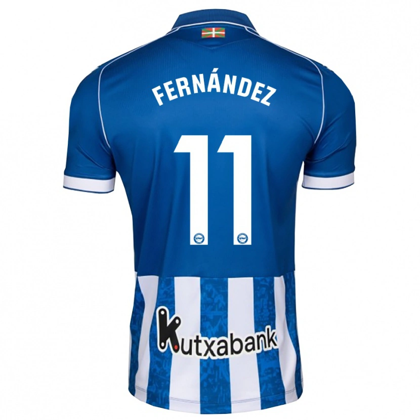 Danxen Dzieci Imanol Fernández #11 Niebieski Biały Czarny Domowa Koszulka 2026/27 Koszulki Klubowe