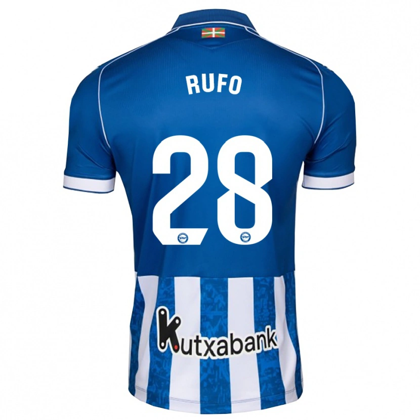 Danxen Dzieci Dennis Rufo #28 Niebieski Biały Czarny Domowa Koszulka 2026/27 Koszulki Klubowe