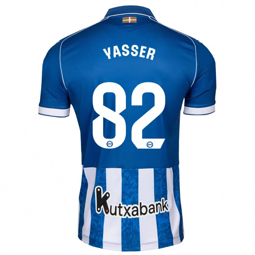 Danxen Dzieci Omar Yasser #82 Niebieski Biały Czarny Domowa Koszulka 2026/27 Koszulki Klubowe