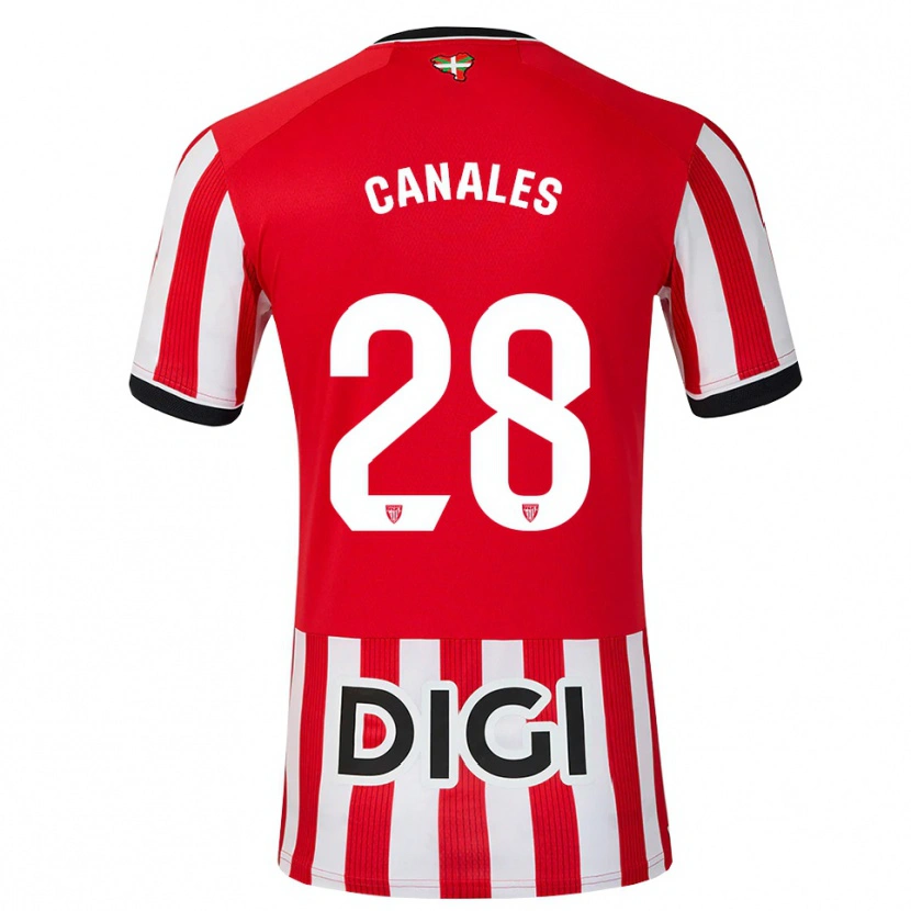 Danxen Dzieci Peio Canales #28 Czerwony Czarny Biały Domowa Koszulka 2026/27 Koszulki Klubowe