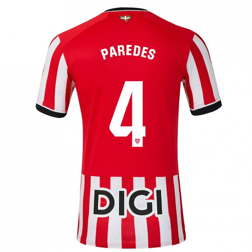 Danxen Dzieci Aitor Paredes #4 Czerwony Czarny Biały Domowa Koszulka 2026/27 Koszulki Klubowe