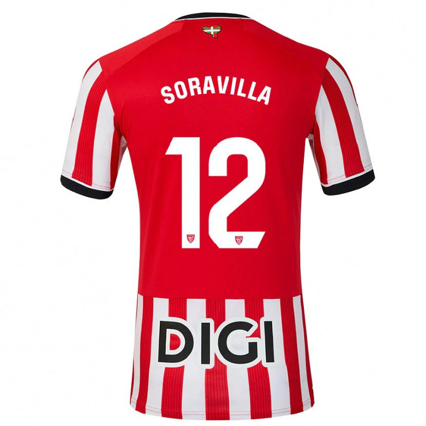 Danxen Dzieci Ander Soravilla #12 Czerwony Czarny Biały Domowa Koszulka 2026/27 Koszulki Klubowe